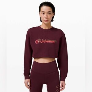 Lululemon All Yours Cropped Crew *Lunar New Year in Cassis Size 6/8